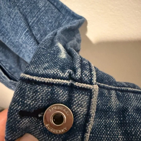 Excellent Burberry Logo Designer Blue Denim Jacket Kids size 8Y 128cm - Picture 11 of 15